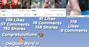 Breakingnews: dequan byrd passed damon smith to become fb legend with 5.5k shares
