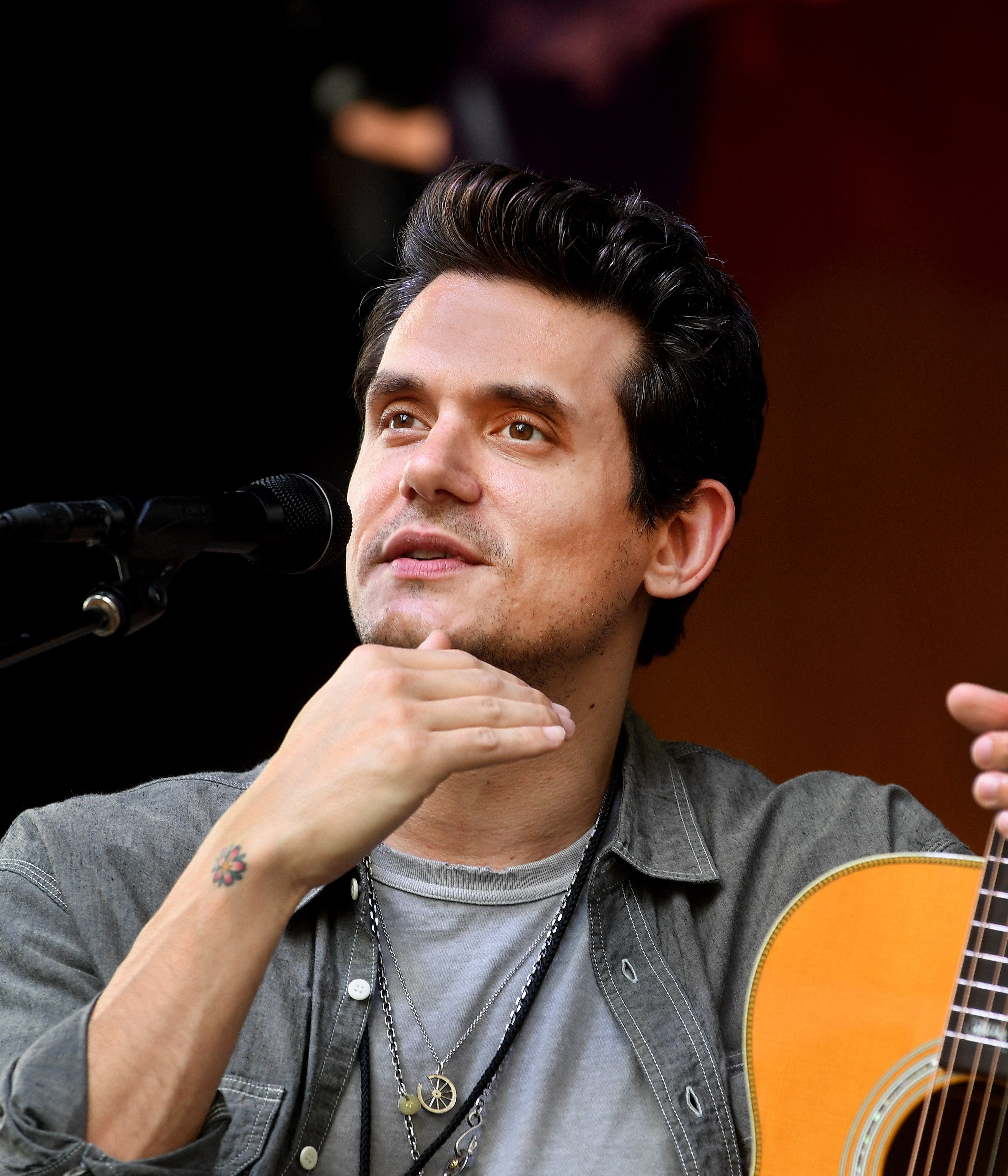 John Mayer, 44, hospitalized after car accident.