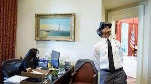Obama plays VR?